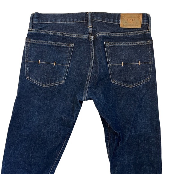 Polo Ralph Lauren Sullivan Slim Dark Wash Denim Jeans Men’s 33x32 (33x29.5) Zip - Picture 9 of 10